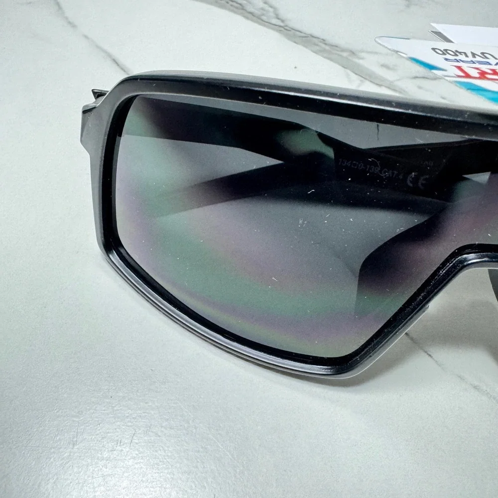 Sport Eyewear Shield Sunglasses Black Wrap UV400 Cat 4 134-0-139 SPT109